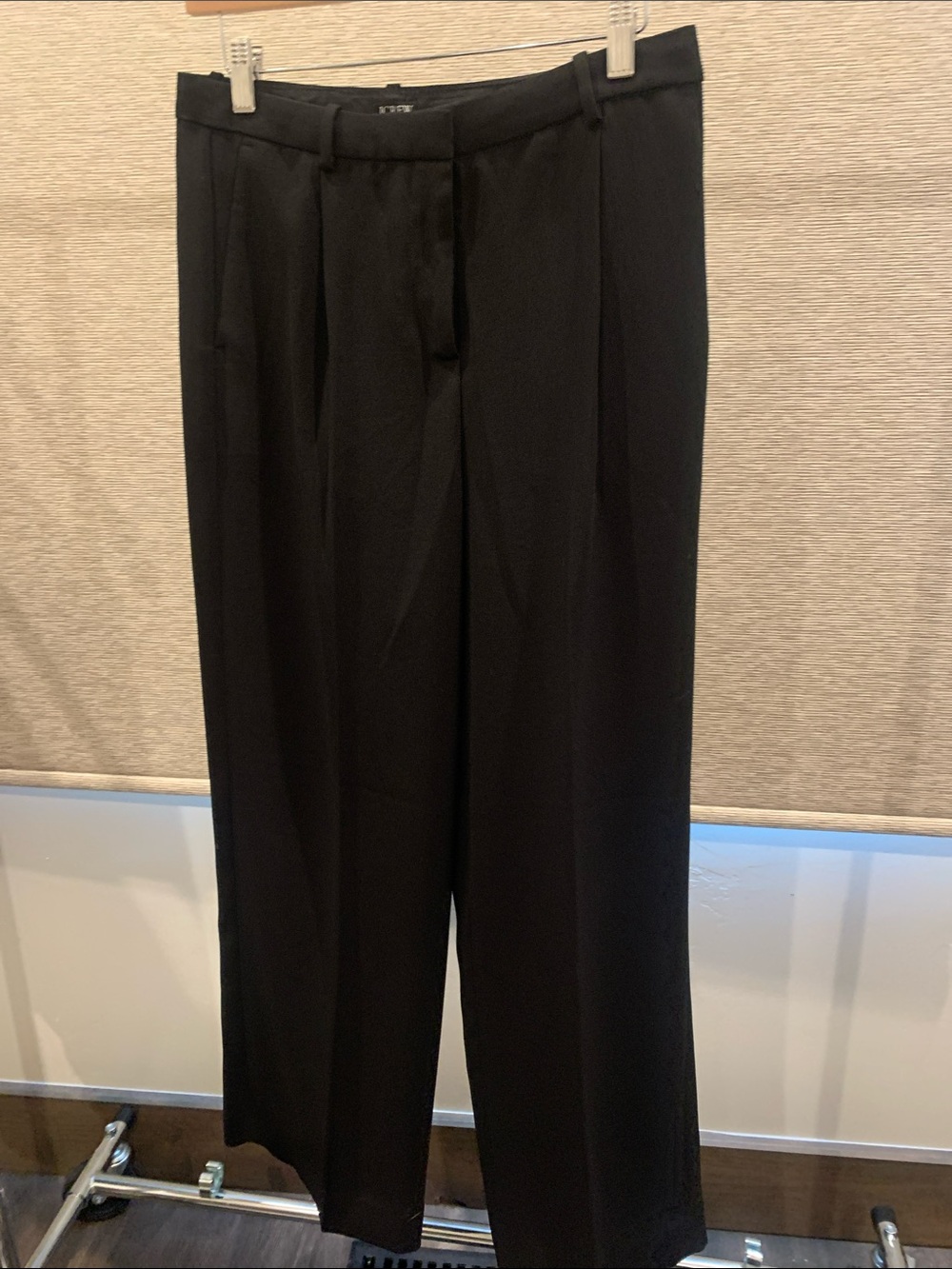 J. Crew Black Wide-Leg Dress Trousers